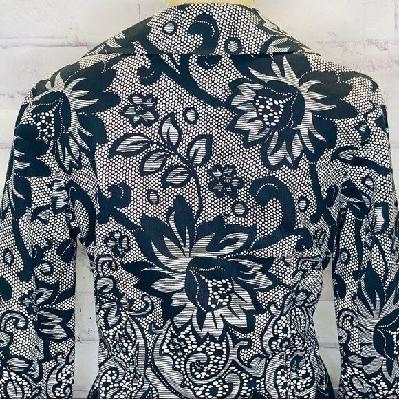 Yoana Baraschi Blazer with orange flower lapel  size 4 - Picture 5 of 6